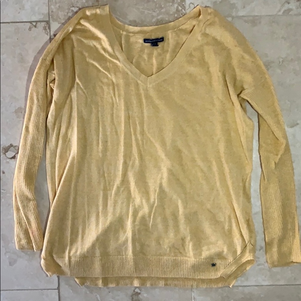 Yellow long sleeve sweater